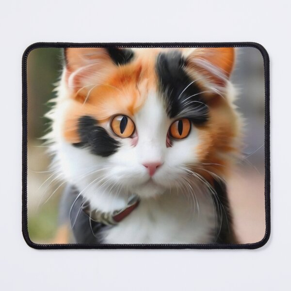 Item preview, Calico cat  black around eyes orange nuzzle white paws designed and sold by RAILGUNWII.