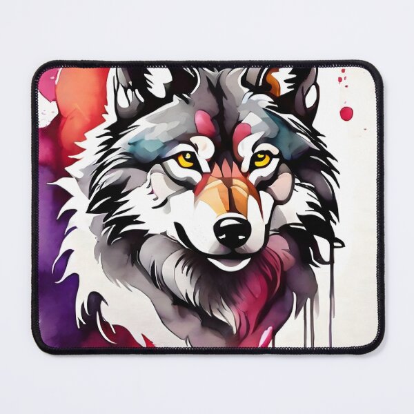 Item preview, high quality, wolf, watercolor, designed and sold by RAILGUNWII.