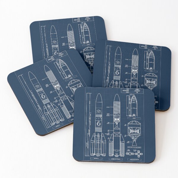 Item preview, Ariane 6  (Navy Blueprint) Vertical Version designed and sold by BGALAXY.