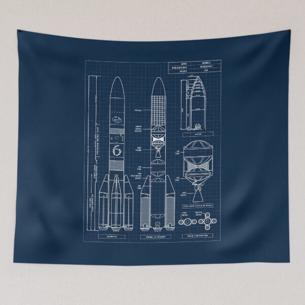 Item preview, Ariane 6  (Navy Blueprint) Vertical Version designed and sold by BGALAXY.