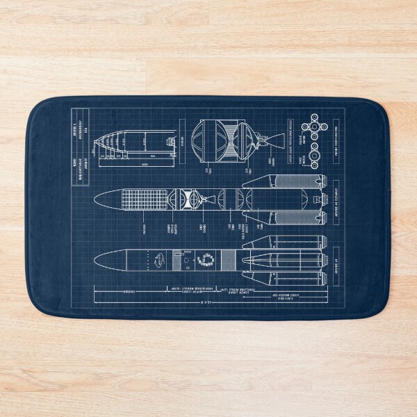 Item preview, Ariane 6  (Navy Blueprint) Vertical Version designed and sold by BGALAXY.