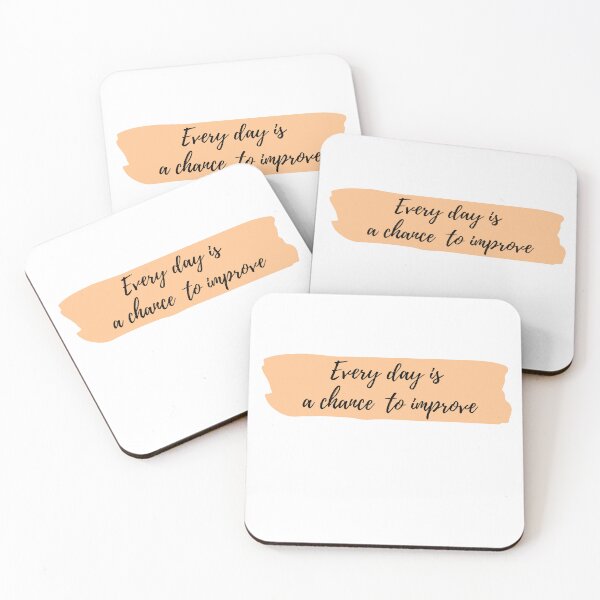 Item preview, Every day is a chance to improve motivational quotes designed and sold by Alfaashoop.