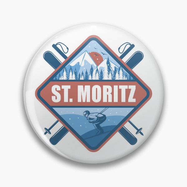Item preview, St. Moritz Switzerland Skiing Design, Engadine Winter Sport designed and sold by CynthiaGraphics.