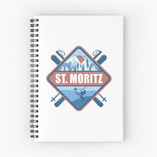 Item preview, St. Moritz Switzerland Skiing Design, Engadine Winter Sport designed and sold by CynthiaGraphics.