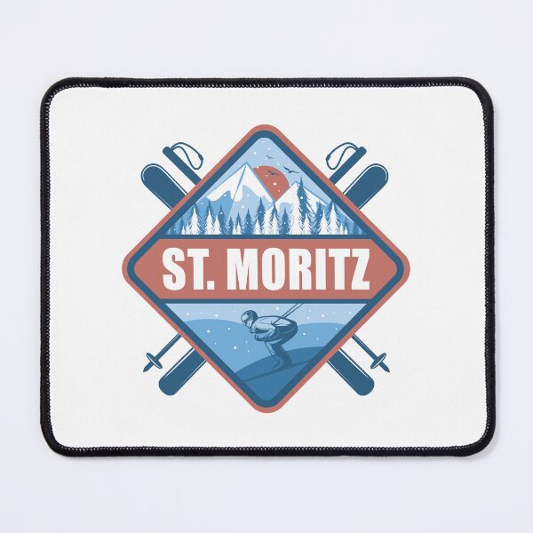 Item preview, St. Moritz Switzerland Skiing Design, Engadine Winter Sport designed and sold by CynthiaGraphics.