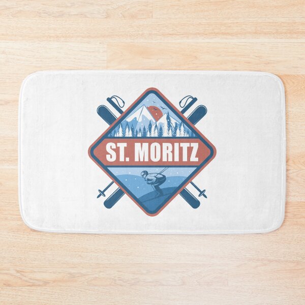 Item preview, St. Moritz Switzerland Skiing Design, Engadine Winter Sport designed and sold by CynthiaGraphics.