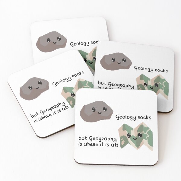 Item preview, Geology rocks, but geography is where it's at! designed and sold by akuma-does-art.