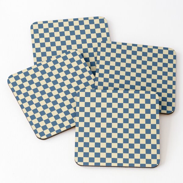 Item preview, Blue and Cream Check Squares designed and sold by Jeallan Designs.