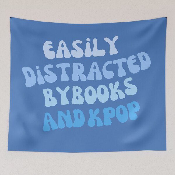Item preview, Copy of Copy of Easily Distracted By Books And Kpop (Blue) designed and sold by Megurix.