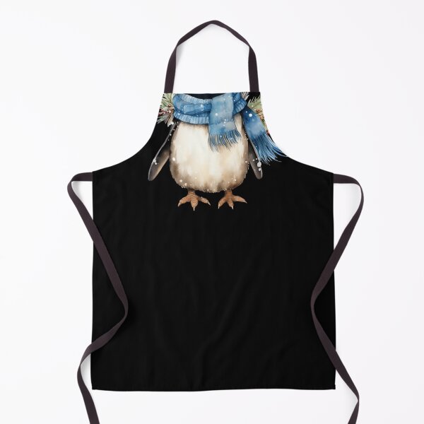 Item preview, Santa Claus Penguin with Winter Scarf black designed and sold by creativevoid.