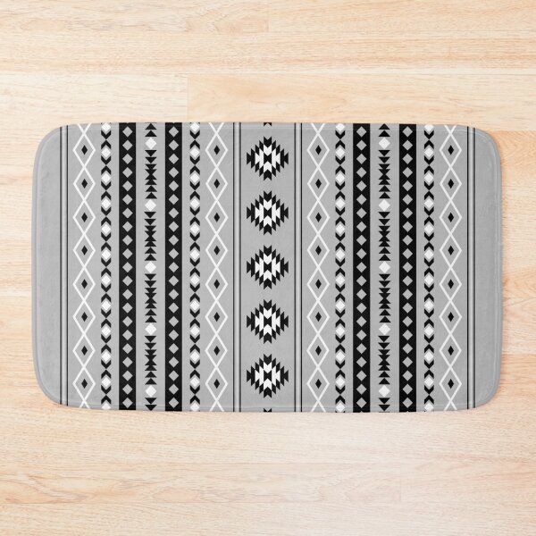 Item preview, Aztec Black White Grey Mixed Motifs Pattern designed and sold by NataliePaskell.