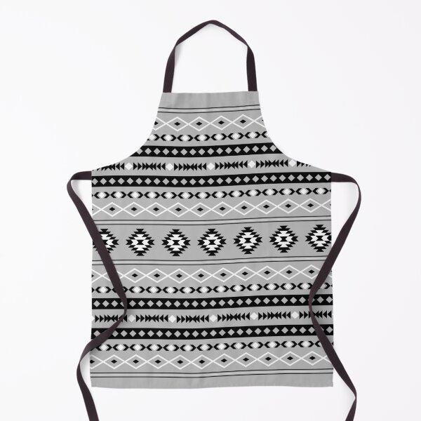 Item preview, Aztec Black White Grey Mixed Motifs Pattern designed and sold by NataliePaskell.