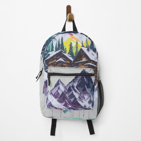 Item preview, Ski Mountain Getaway in the Alpine: Cozy Chalets & Towering Pine Trees designed and sold by MindfulVisionz.