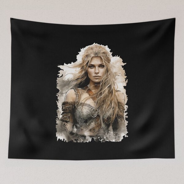Item preview, Beautiful Viking shield maiden design Valhalla designed and sold by Andrea-Design.