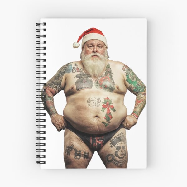 Item preview, The funny Santa Claus covered in tattoos designed and sold by Deenx35.