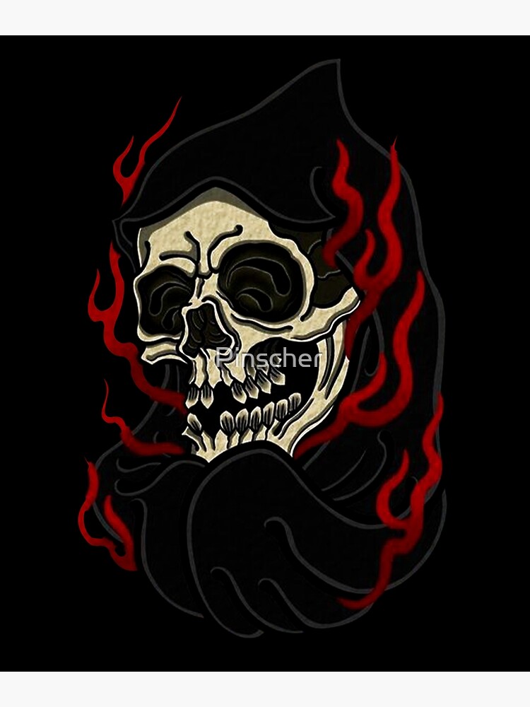 Premium Vector | Tattoo design flaming skull wearing a mask line art black  and whit