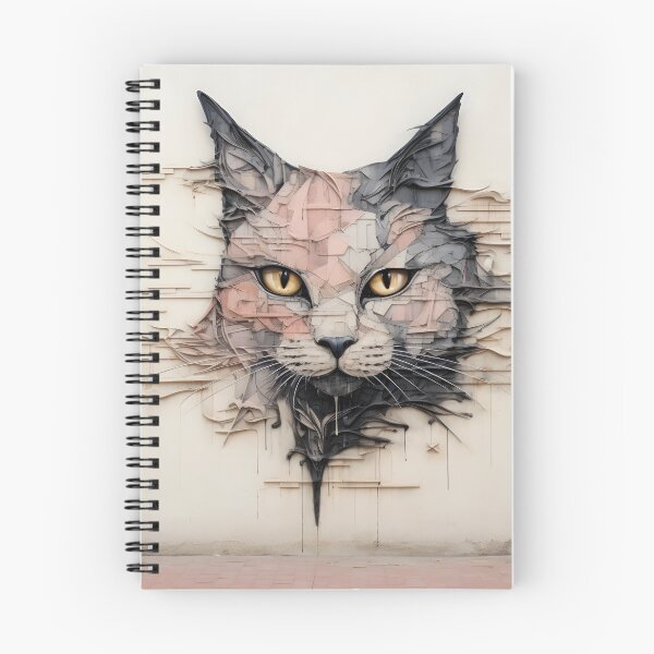 Item preview, Wall graffiti surrealism cat digital print designed and sold by dcrc.