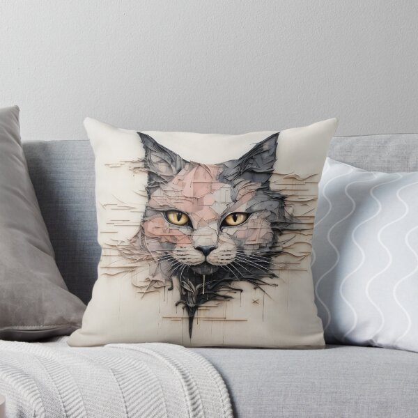 Item preview, Wall graffiti surrealism cat digital print designed and sold by dcrc.