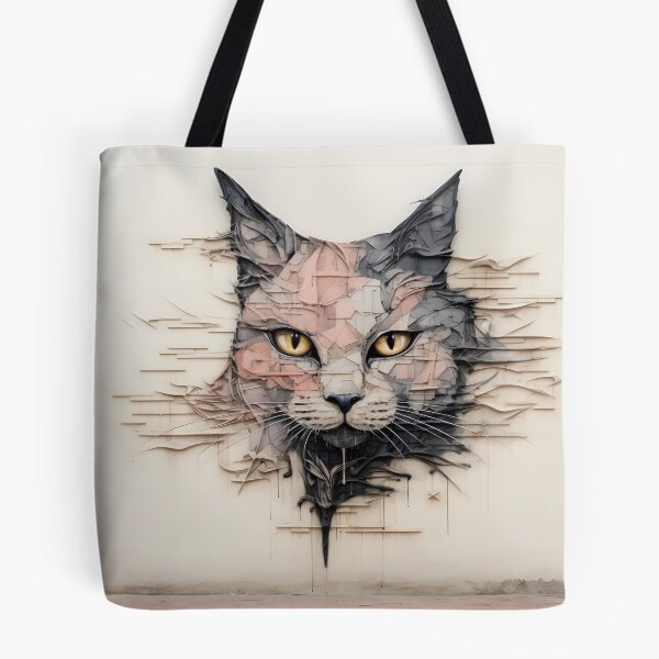 Item preview, Wall graffiti surrealism cat digital print designed and sold by dcrc.