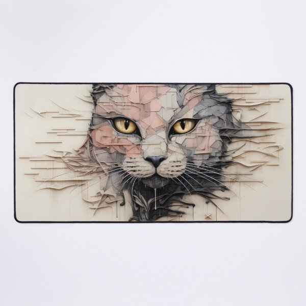 Item preview, Wall graffiti surrealism cat digital print designed and sold by dcrc.