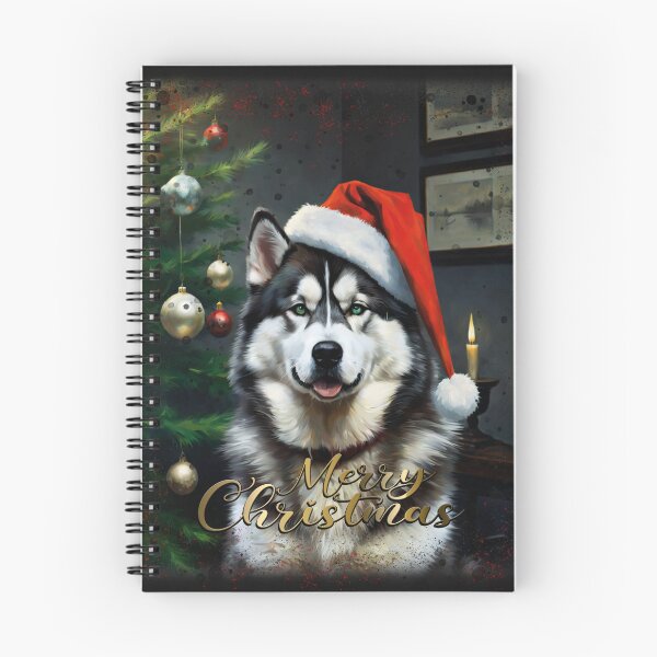 Item preview, merry christmas, alaskan malamute, CrisMor-Art designed and sold by CrisMor-Art.