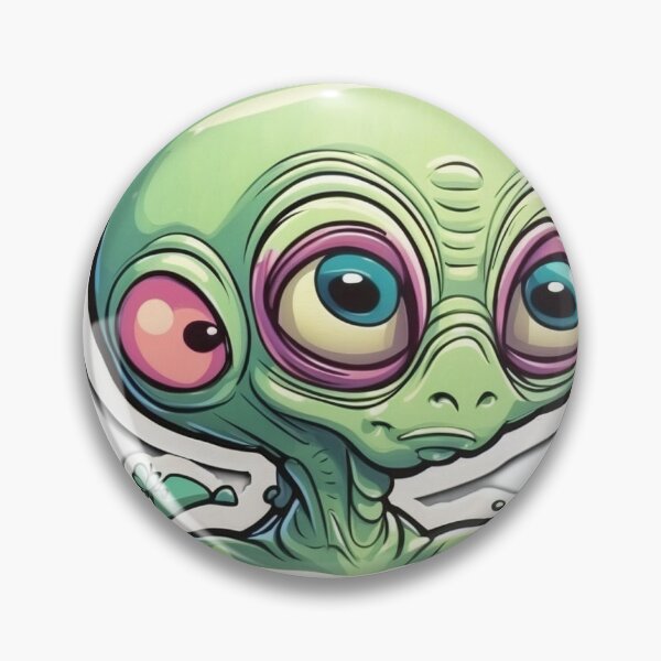 Item preview, Green Alein Sticker 3 Eyes designed and sold by KeyDesignx.