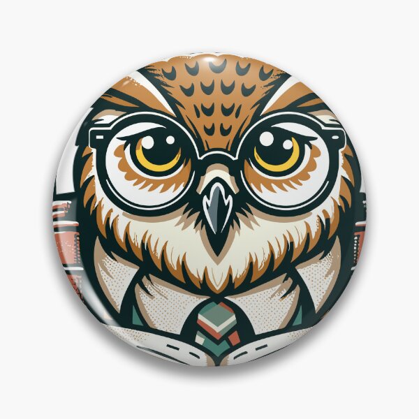 Item preview, Wise owl with glasses designed and sold by LongIslandDesgn.