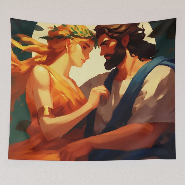 Item preview, Dioses Zeus y Demeter designed and sold by manbaito.