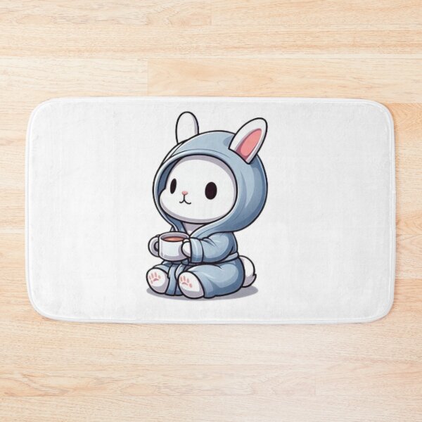 Item preview, Cute White Bunny Sipping Coffe designed and sold by Goondzik.
