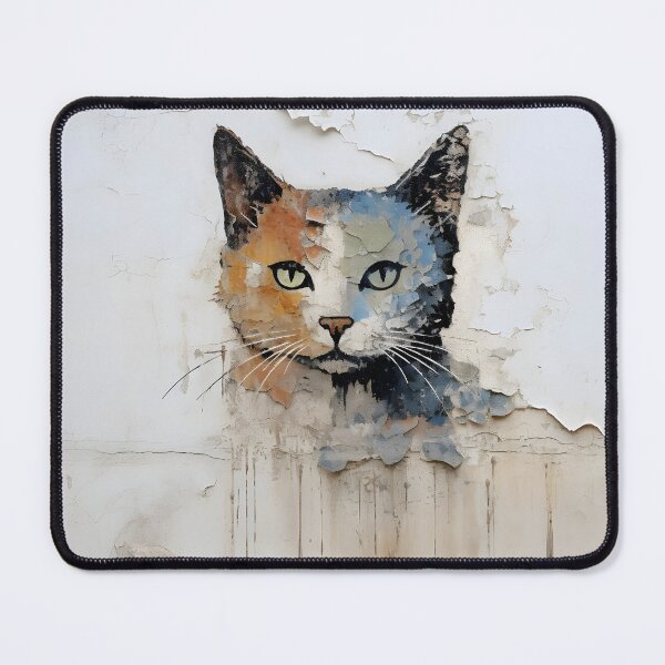 Item preview, Wall graffiti surrealism cat digital print designed and sold by dcrc.