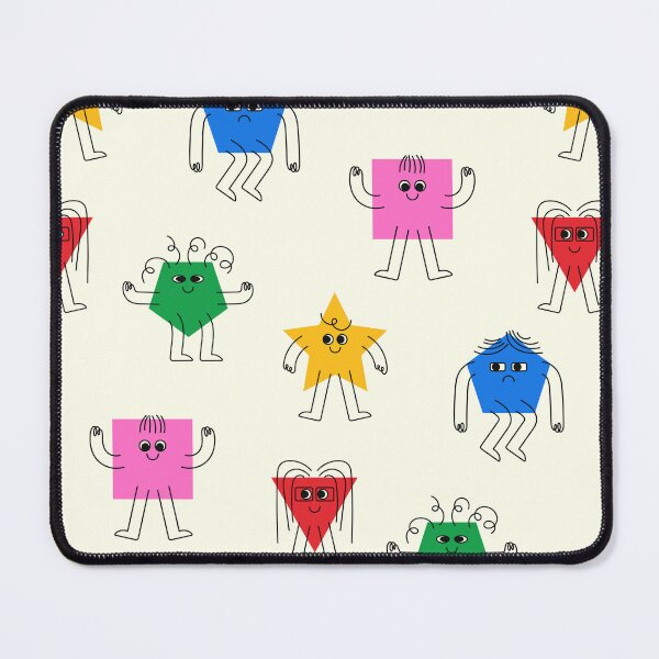 Item preview, Funny characters - triangles, squares, pentagons and stars with cute faces, arms and legs. designed and sold by Yaaaaay.