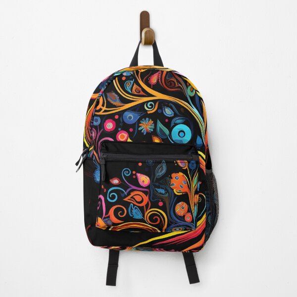 Item preview, Vibrant color doodle art tree print designed and sold by dcrc.
