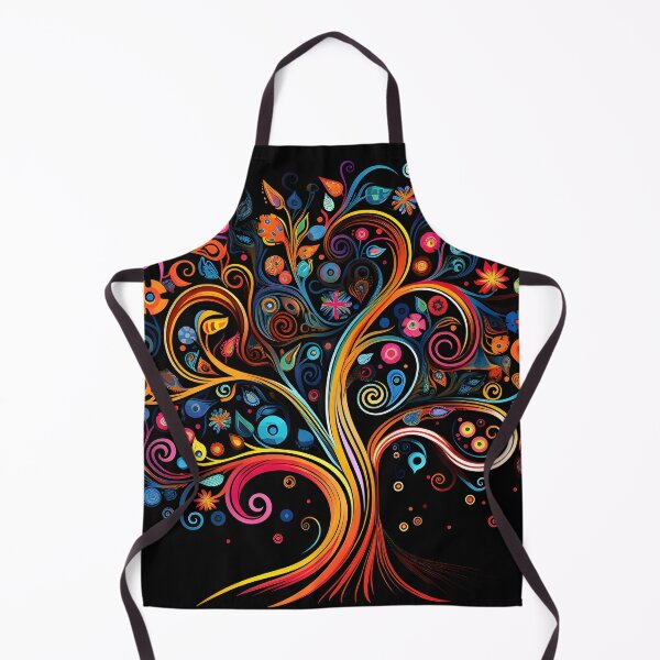 Item preview, Vibrant color doodle art tree print designed and sold by dcrc.