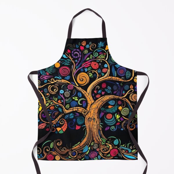 Item preview, vibrant color doodle art tree print designed and sold by dcrc.