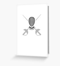 Tarjeta de felicitación Regalo de diseño de esgrima