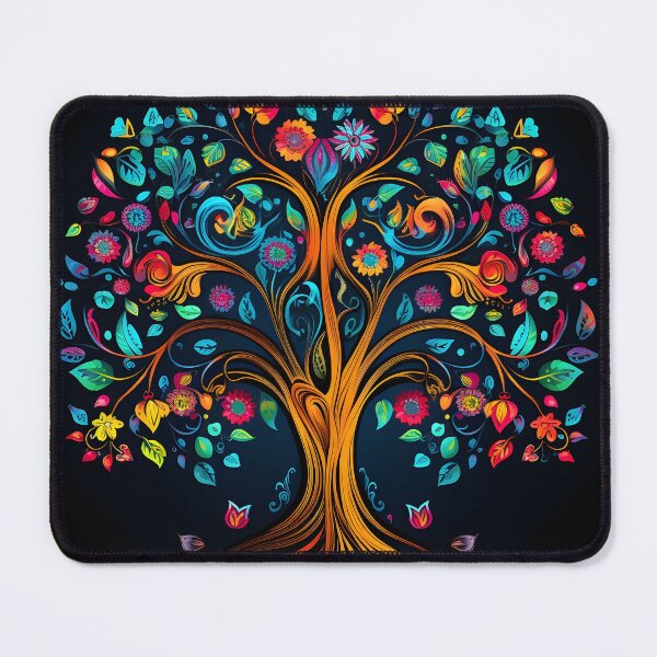 Item preview, Vibrant color doodle art tree print designed and sold by dcrc.