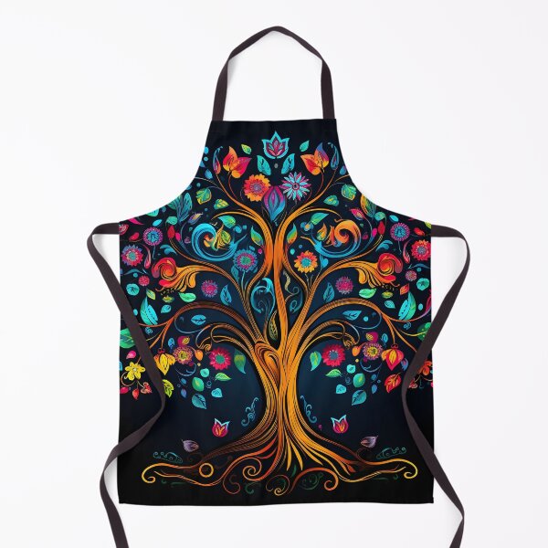Item preview, Vibrant color doodle art tree print designed and sold by dcrc.