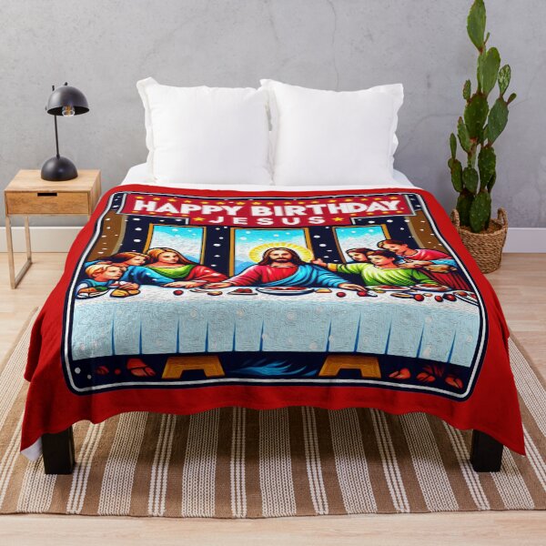 Item preview, Happy Birthday Jesus Christmas Disciples Last Supper designed and sold by plushism.