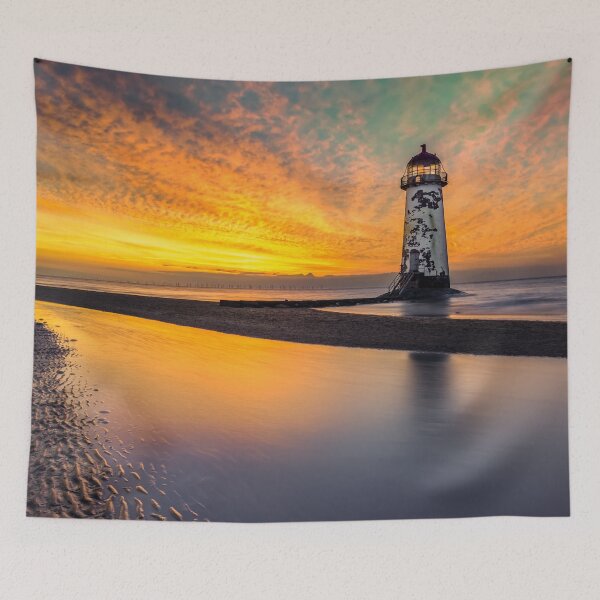 Item preview, Sunset At Talacre Lighthouse Wales designed and sold by AJEvans.