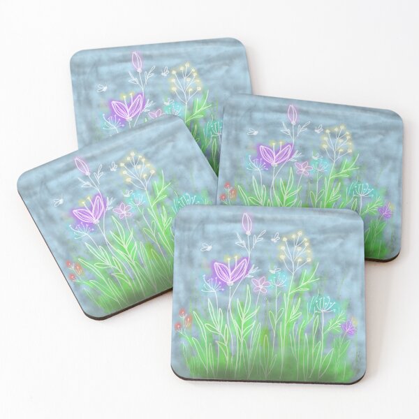 Item preview, Watercolor flowers, beautiful, wild leaves /2 -  white, green, dark green, light colors, botanical pattern. designed and sold by My-fake-places.