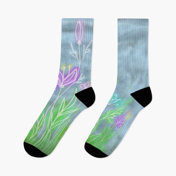 Item preview, Watercolor flowers, beautiful, wild leaves /2 -  white, green, dark green, light colors, botanical pattern. designed and sold by My-fake-places.