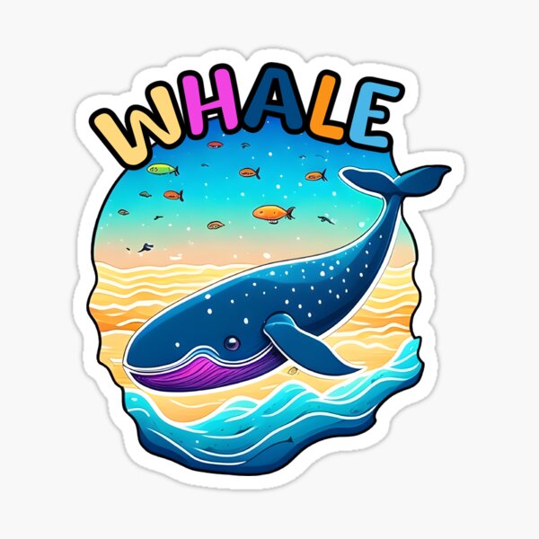 Animal Alphabet - W for Whale Sticker