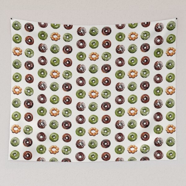 Item preview, Matcha and Chocolate Donuts designed and sold by patternjp.