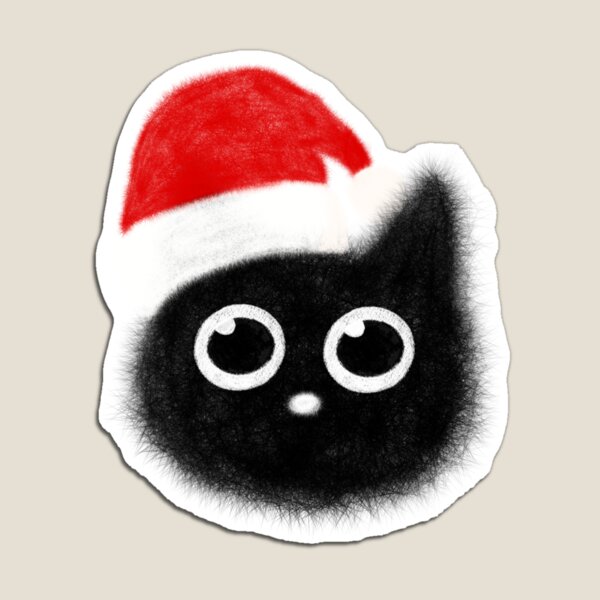 Artikelvorschau, Weihnachtssüße schwarze Katze entworfen und verkauft von AchromaticM.