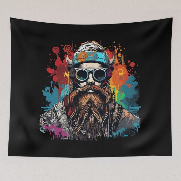 Item preview, Modern Viking Nordmann design colorful designed and sold by Andrea-Design.