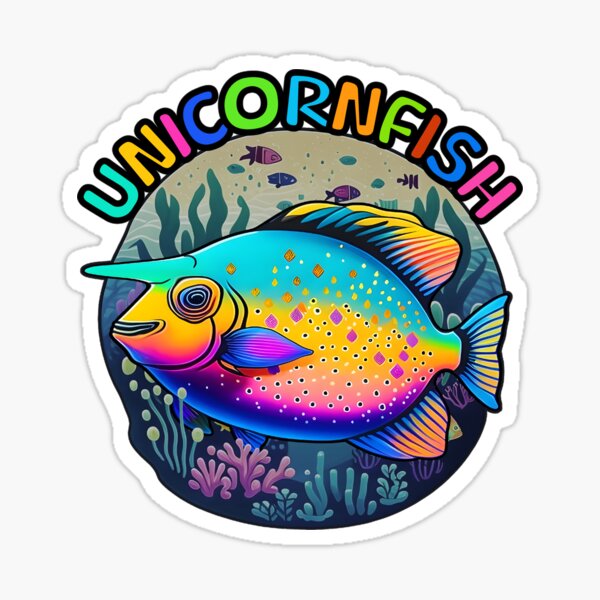 Animal Alphabet - U for Unicornfish Sticker