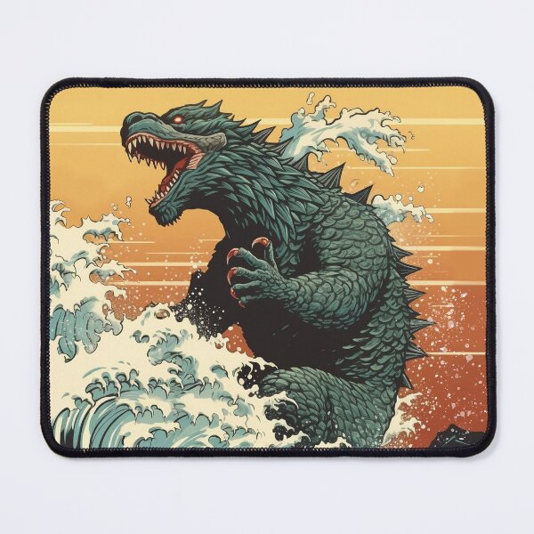Item preview, Great waves with Godzilla designed and sold by Ceylonex Arts.