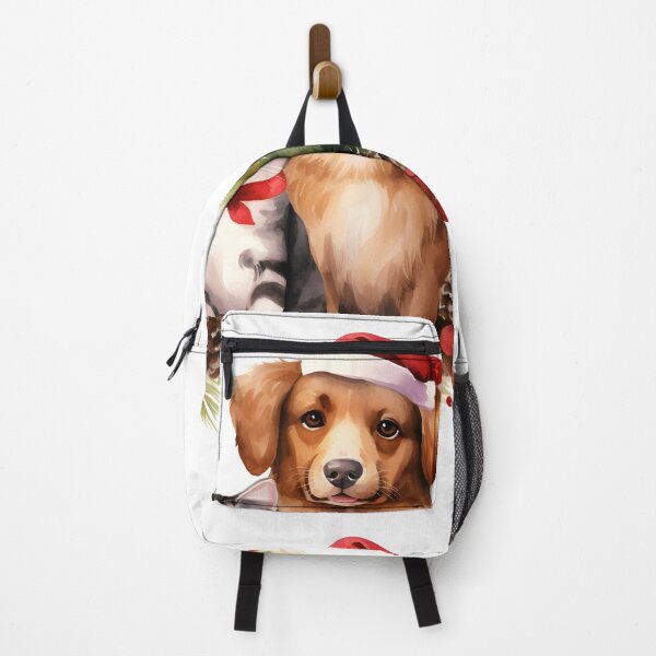 Item preview, Adorable dog and cat Christmas holiday print designed and sold by dcrc.