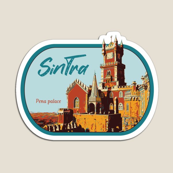 Item preview, Sintra Pena Palace Facade Illustration Print - Portuguese Art designed and sold by Lemomo-artworks.