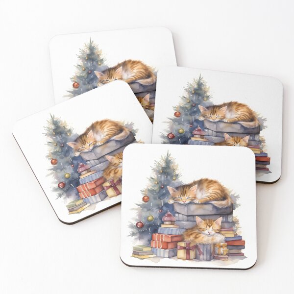 Item preview, Christmas Library Cats (Watercolor) designed and sold by Samuelsboro.